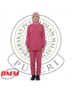 T-Shirt Kokurikulum Puteri Islam Pink Lengan Panjang