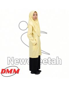 Kain Sekolah Hitam Licin Susun Tepi