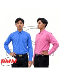 KEMEJA SEKOLAH LENGAN PANJANG BERWARNA